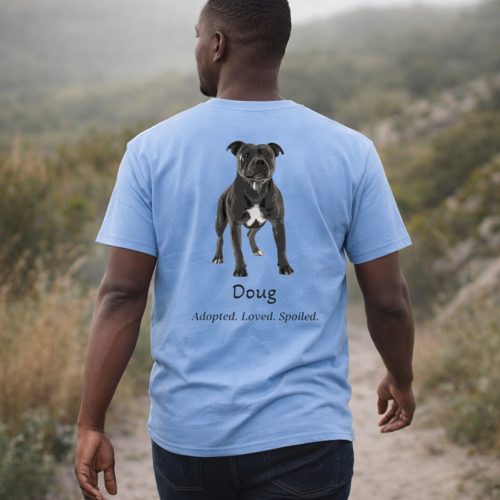 Men's tee with large back portrait